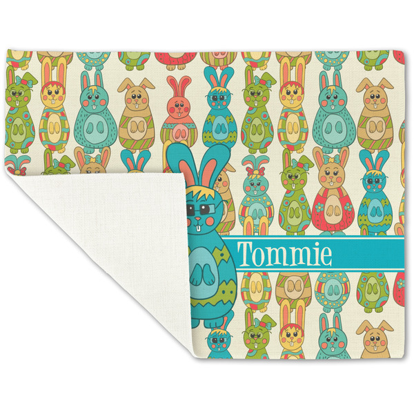 Fun Easter Bunnies Linen Placemat - Folded Corner (single side)