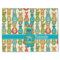 Fun Easter Bunnies Single-Sided Linen Placemat - Single w/ Name or Text