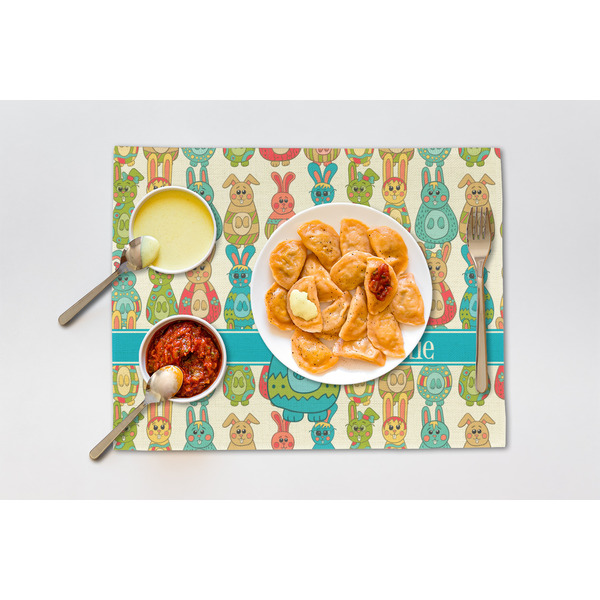 Fun Easter Bunnies Linen Placemat - Lifestyle (single)