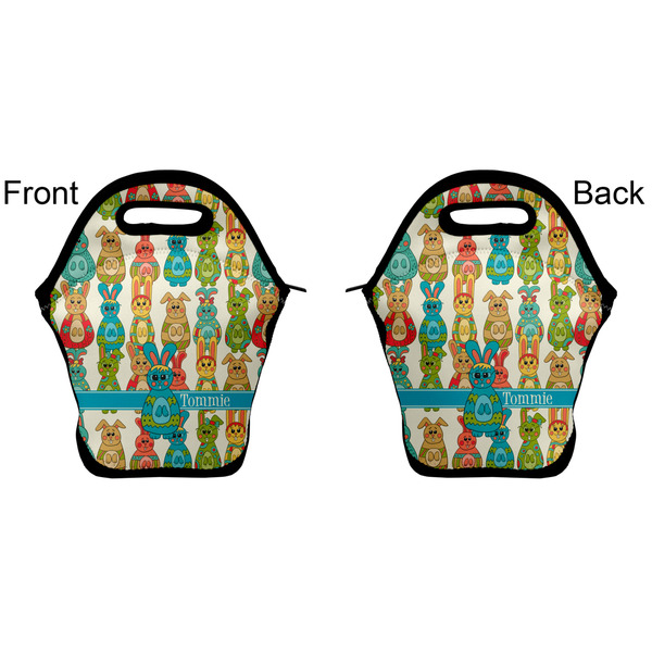 Fun Easter Bunnies Lunch Bag - Front and Back