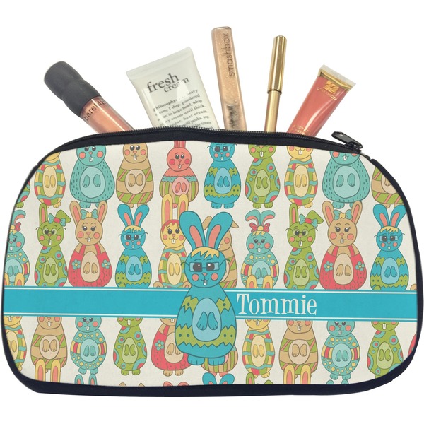 Custom Fun Easter Bunnies Makeup / Cosmetic Bag - Medium (Personalized)