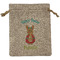 Fun Easter Bunnies Medium Burlap Gift Bag - Front (Personalized)