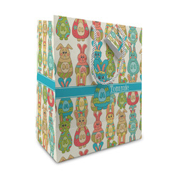 Fun Easter Bunnies Medium Gift Bag (Personalized)