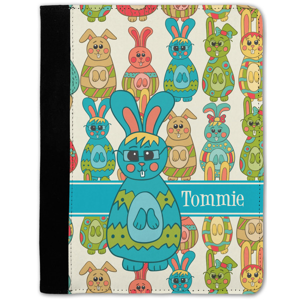 Custom Fun Easter Bunnies Notebook Padfolio - Medium w/ Name or Text
