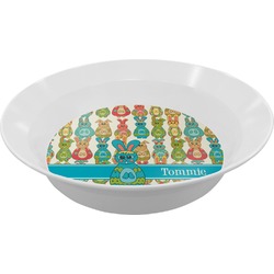 Fun Easter Bunnies Melamine Bowl (Personalized)