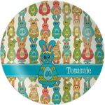 Fun Easter Bunnies Melamine Plate (Personalized)