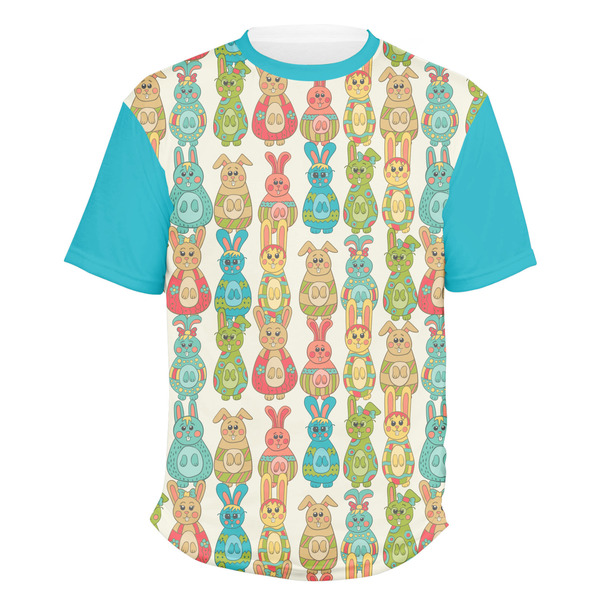 Custom Fun Easter Bunnies Men's Crew T-Shirt - X Large