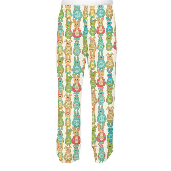 Fun Easter Bunnies Men's Pjs Back - on model