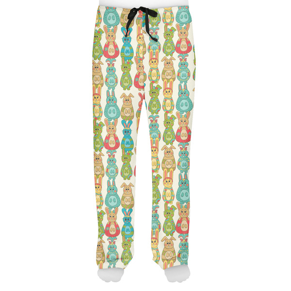 Fun Easter Bunnies Men's Pjs Front - on model