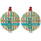 Fun Easter Bunnies Metal Ball Ornament - Front and Back