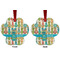 Fun Easter Bunnies Metal Paw Ornament - Front and Back