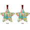 Fun Easter Bunnies Metal Star Ornament - Front and Back