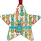 Fun Easter Bunnies Metal Star Ornament - Double Sided w/ Name or Text