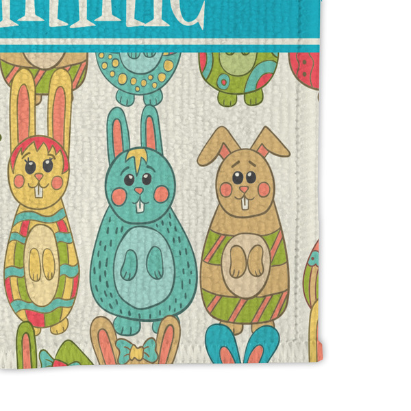 Fun Easter Bunnies Microfiber Dish Rag - DETAIL