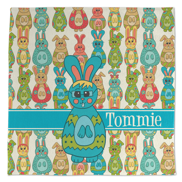Custom Fun Easter Bunnies Microfiber Dish Towel (Personalized)