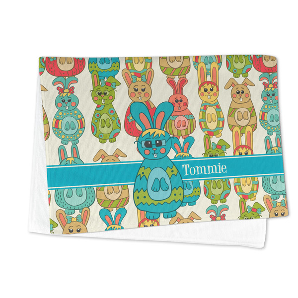Fun Easter Bunnies Microfiber Dish Towel - FOLDED HALF