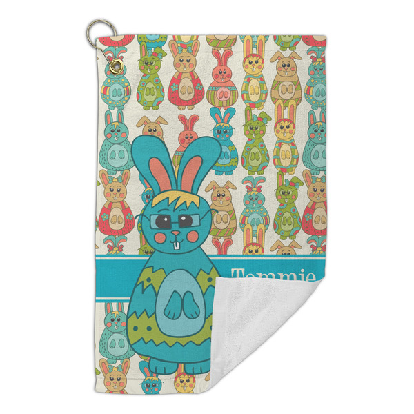 Fun Easter Bunnies Microfiber Golf Towels Small - FRONT FOLDED