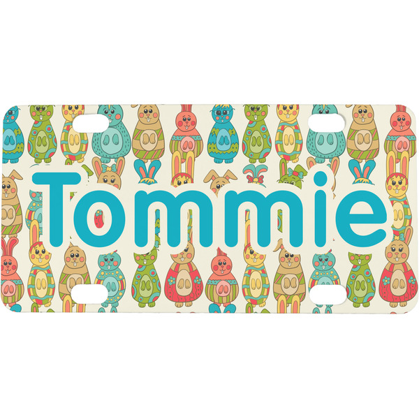 Custom Fun Easter Bunnies Mini/Bicycle License Plate (Personalized)