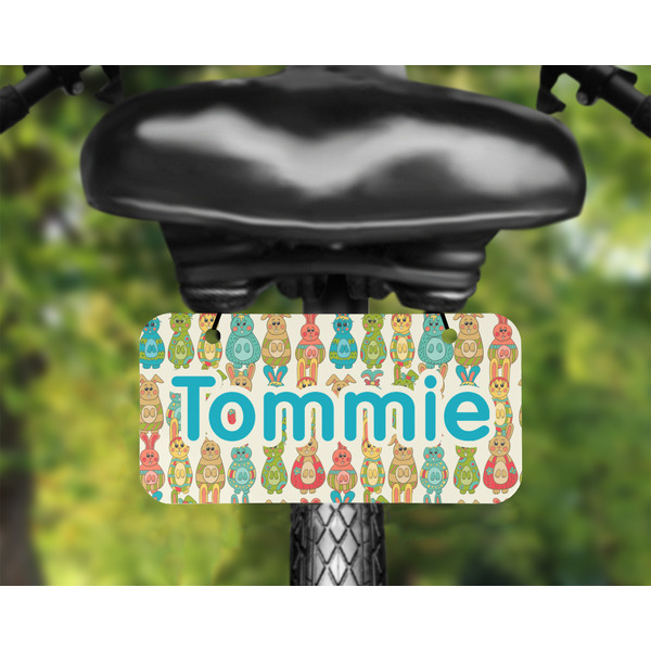 Fun Easter Bunnies Mini License Plate on Bicycle - LIFESTYLE Two holes