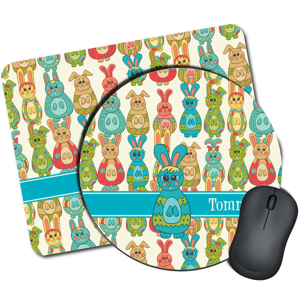 Custom Fun Easter Bunnies Mouse Pad (Personalized)