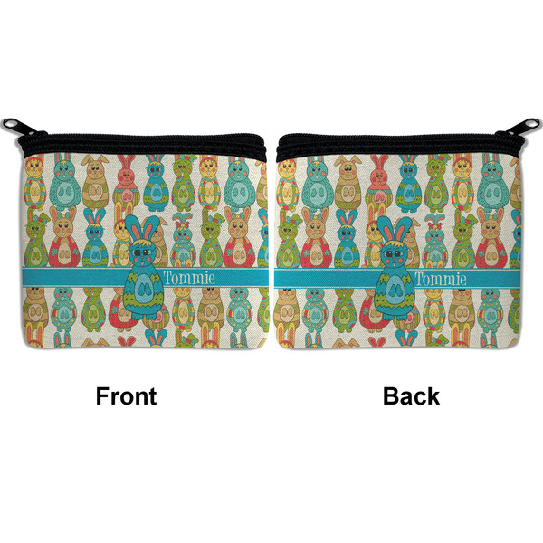 Fun Easter Bunnies Neoprene Coin Purse - Front & Back (APPROVAL)