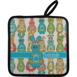 Fun Easter Bunnies Pot Holder w/ Name or Text