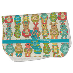 Fun Easter Bunnies Burp Cloth - Fleece w/ Name or Text