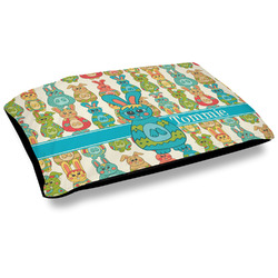 Fun Easter Bunnies Outdoor Dog Bed - Large (Personalized)