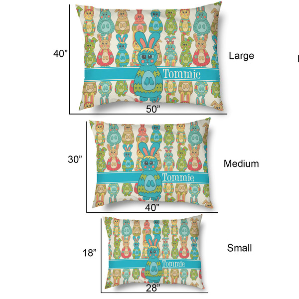 Fun Easter Bunnies Outdoor Dog Beds - SIZE CHART