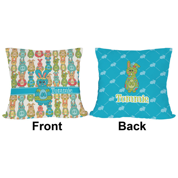 Fun Easter Bunnies Outdoor Pillow - 16x16