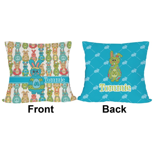 Fun Easter Bunnies Outdoor Pillow - 18x18