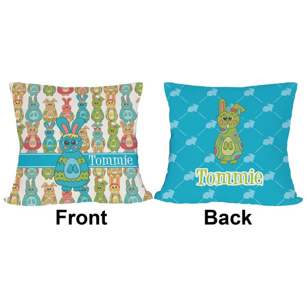 Fun Easter Bunnies Outdoor Pillow - 20x20