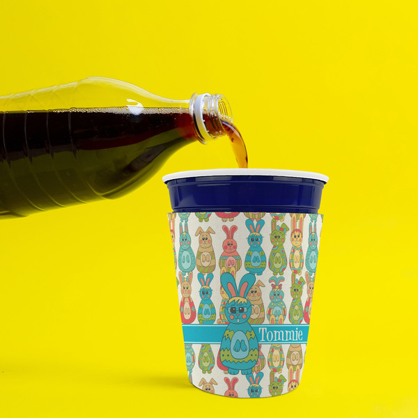 Fun Easter Bunnies Party Cup Sleeves - without bottom - Lifestyle