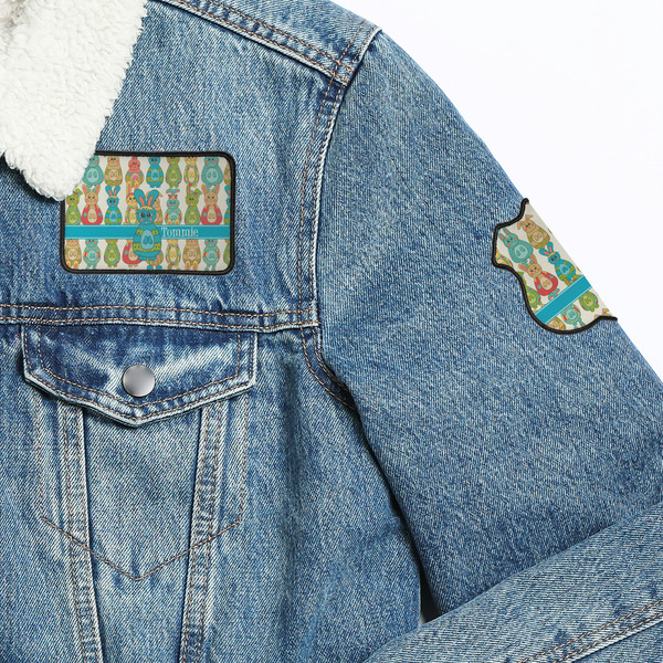 Fun Easter Bunnies Patches Lifestyle Jean Jacket Detail