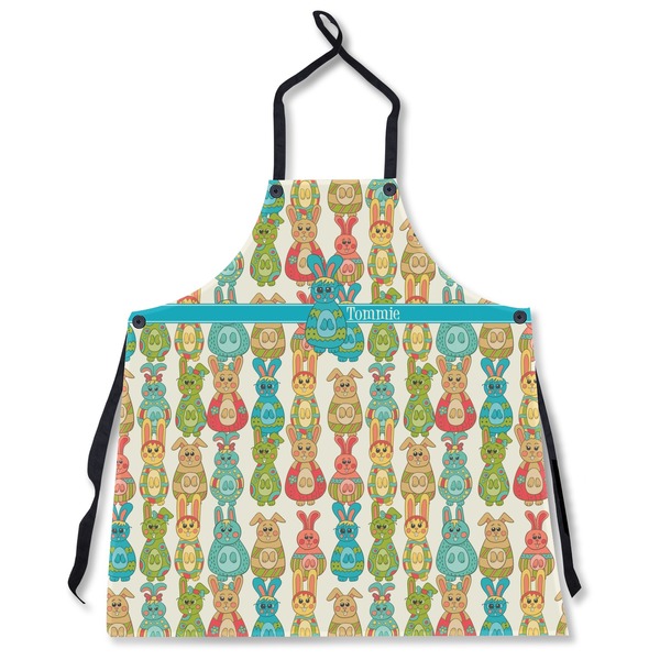 Custom Fun Easter Bunnies Apron Without Pockets w/ Name or Text