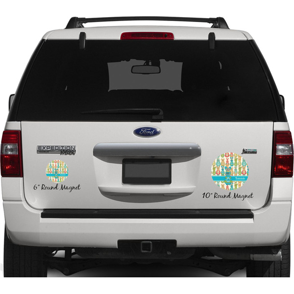 Fun Easter Bunnies Personalized Car Magnets on Ford Explorer