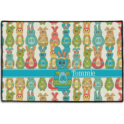 Fun Easter Bunnies Door Mat - 36"x24" (Personalized)
