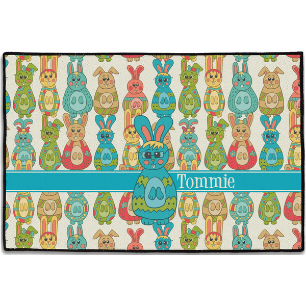 Fun Easter Bunnies Personalized Door Mat - 36x24 (APPROVAL)