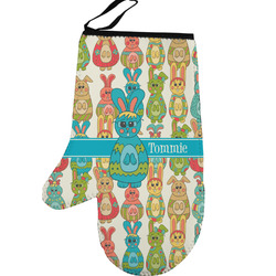 Fun Easter Bunnies Left Oven Mitt (Personalized)