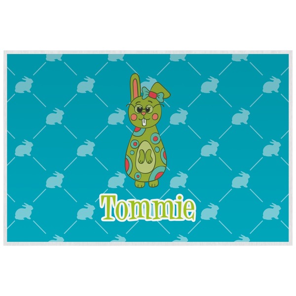 Fun Easter Bunnies Personalized Placemat (Back)