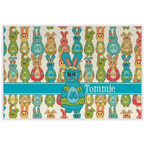 Custom Fun Easter Bunnies Laminated Placemat w/ Name or Text