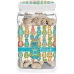 Fun Easter Bunnies Dog Treat Jar (Personalized)