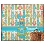 Fun Easter Bunnies Outdoor Picnic Blanket (Personalized)