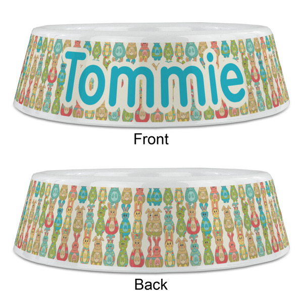 Fun Easter Bunnies Plastic Pet Bowls - Large - APPROVAL