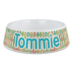 Fun Easter Bunnies Plastic Dog Bowl - Large (Personalized)