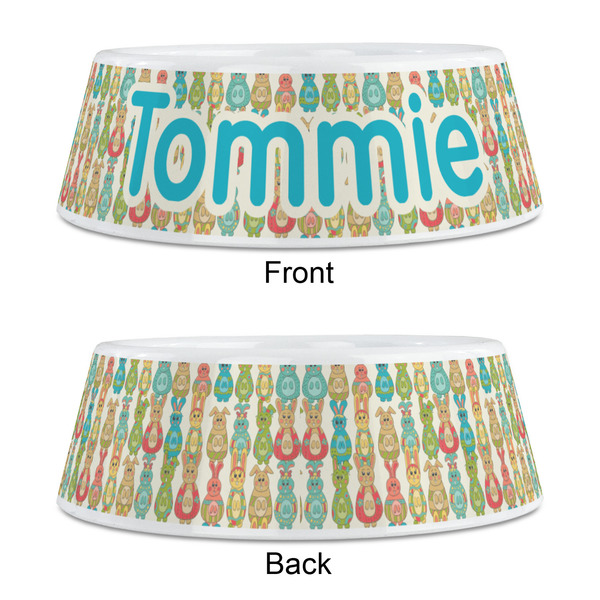 Fun Easter Bunnies Plastic Pet Bowls - Medium - APPROVAL