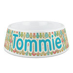 Fun Easter Bunnies Plastic Dog Bowl (Personalized)