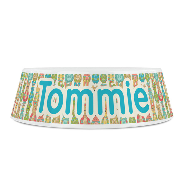 Fun Easter Bunnies Plastic Pet Bowls - Small - FRONT