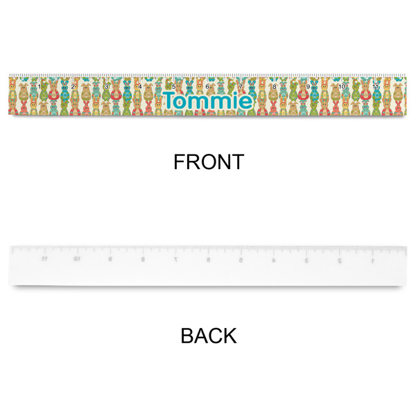 Fun Easter Bunnies Plastic Ruler - 12" - APPROVAL