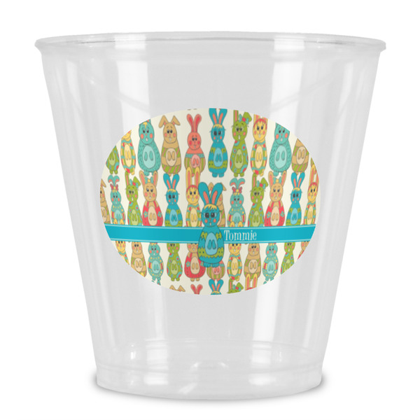 Custom Fun Easter Bunnies Plastic Shot Glass (Personalized)